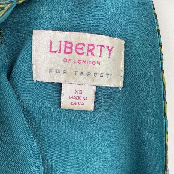 Liberty Of London For Target Halter Top Women XS Peacock Victorian High Neck - Picture 3 of 7